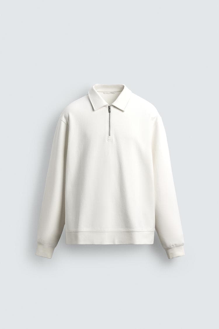 SWEATSHIRT POLO INTERLOCK COM FECHO
