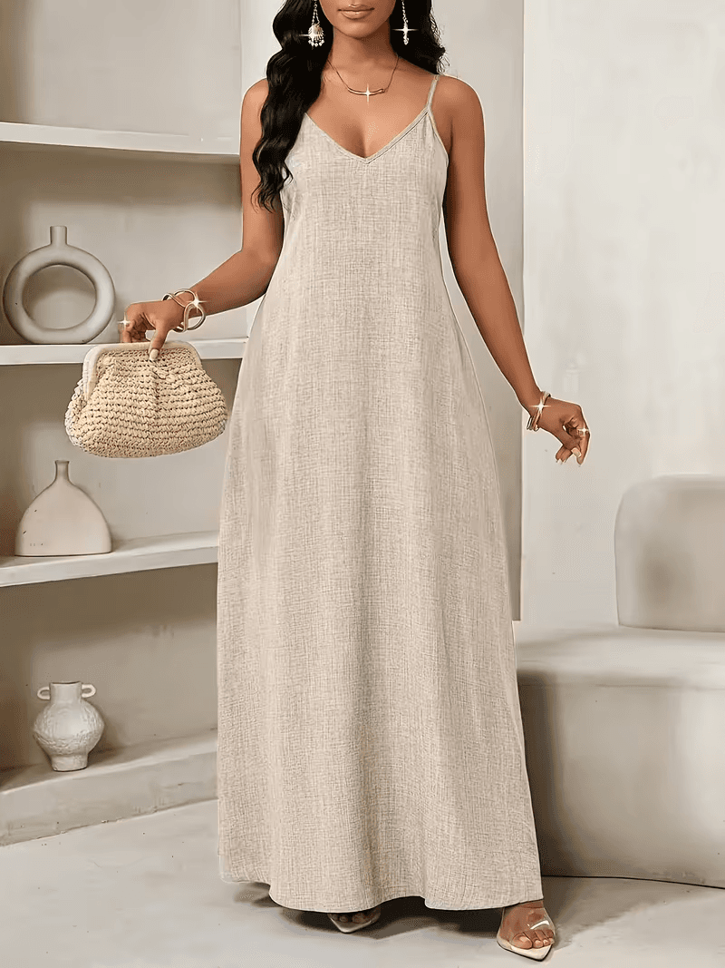 Vestido Maxi Elegante Sem Costas para Mulheres