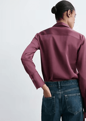 CAMISA ACETINADA REGULAR Mango