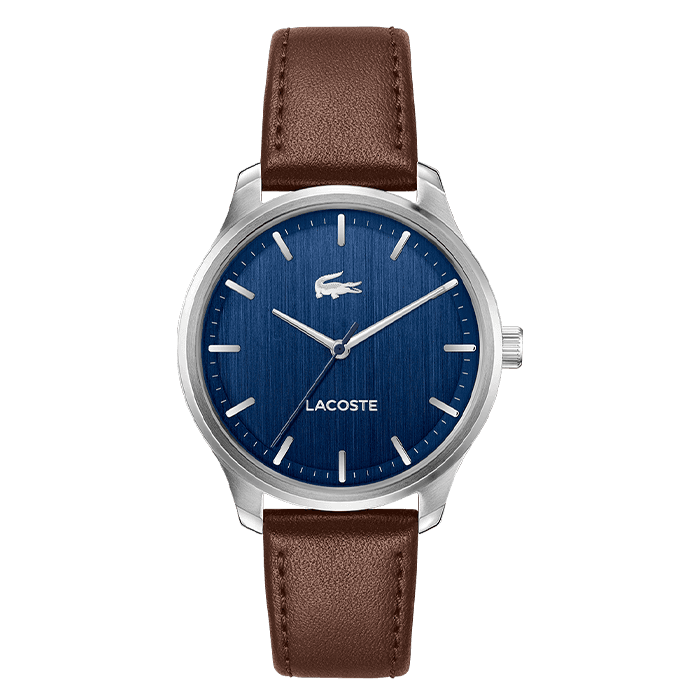 LACOSTE WATCHES Relógio Homem Aço e Pele LISBON