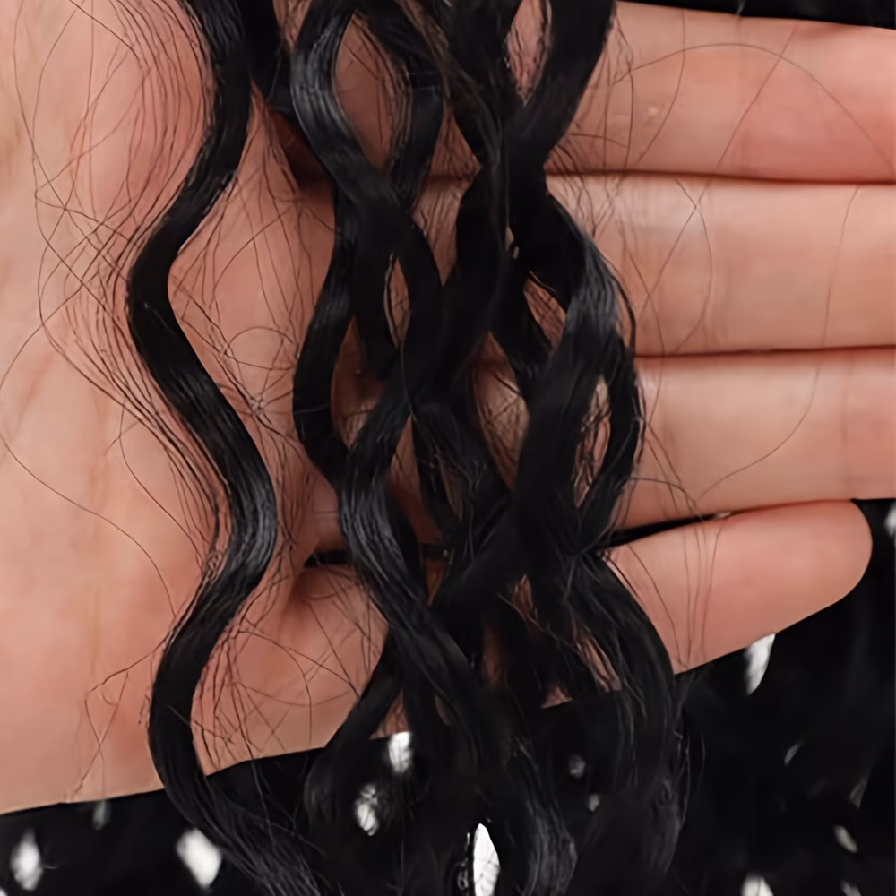 Peruca de Rabo de Cavalo Sintética Ondulada com Cordão de 22 polegadas Adequada para Extensões de Peruca Feminina, Roupa de Halloween