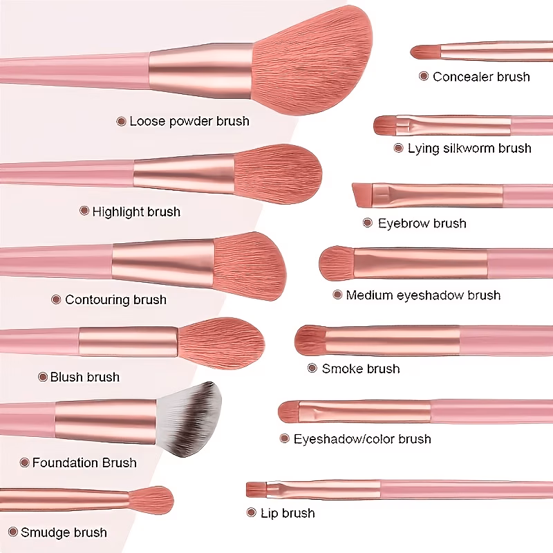 estilo melhorado - conjunto de pincéis de maquilhagem profissional com 13 pincéis