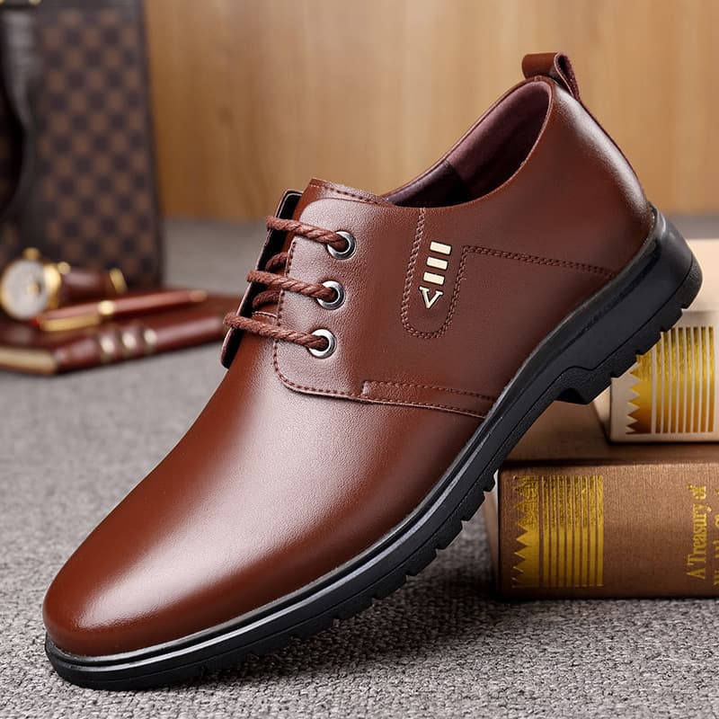 Sapatos masculinos casuais de microfibra, estilo britânico, formais para negócios, respiráveis, para o outono, com aumento de altura, sola