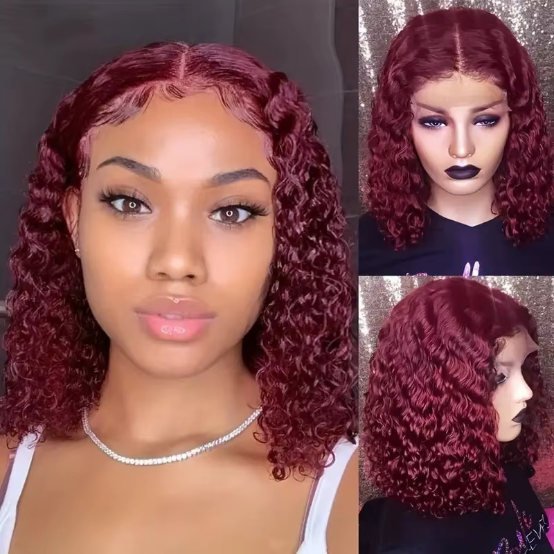 Peruca Feminina Afro-Americana com Renda Frontal, Curta, Cacheada, com Repartição Central, Cachos Apertados, Suavidade, Fibras Sintéticas Resistentes ao Calor Sem avaliações nesse momento 15 vendido(s
