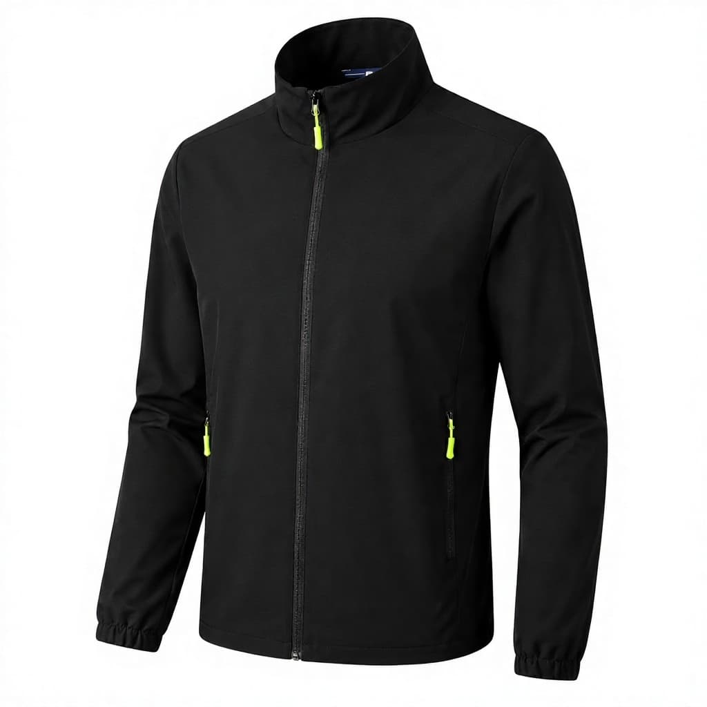 Jaqueta Streetwear Masculina/Feminina com Gola Alta Revestida, Leve, Impermeável, Corta-Vento, 100% Poliéster, Respirável, para Viagens
