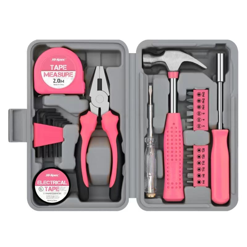 24pcs Mini Crianças Hardware Box Alicate Medida Martelo Chave De Fenda Spanner Martelo Ferramenta caixa Kit Conjunto Pequeno