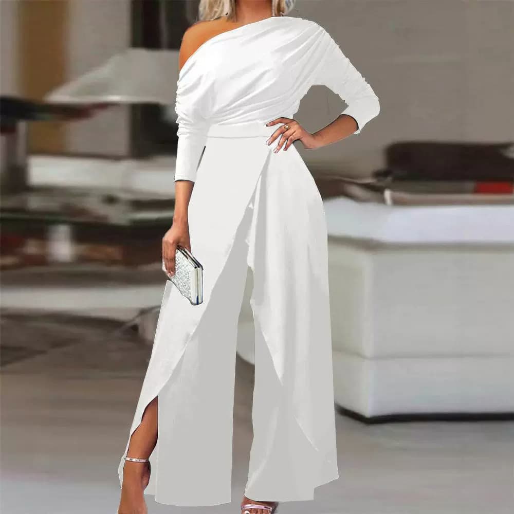 Macacão Feminino Elegante e Casual de Malha em Poliéster Tamanho Único para Festas e Deslocamento - Nova Coleção Primavera 2026