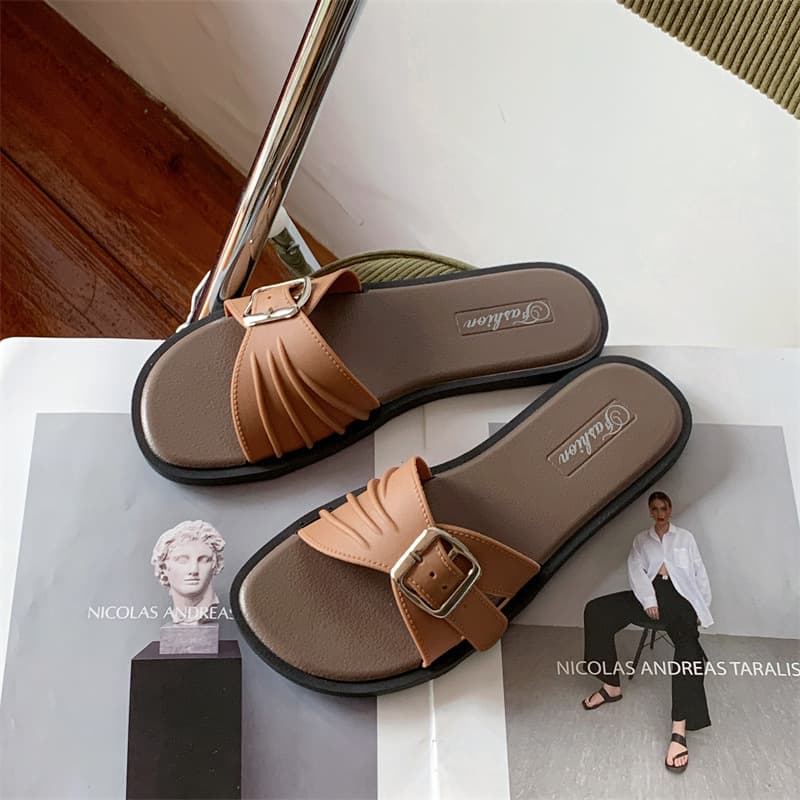 Mulheres PVC Praia Slides Chinelos Sandálias de Verão Grosso Sola Não-Deslizamento Ao Ar Livre Soft Wedge Shoes para Mulheres & Ladies Atacado Ver avaliações