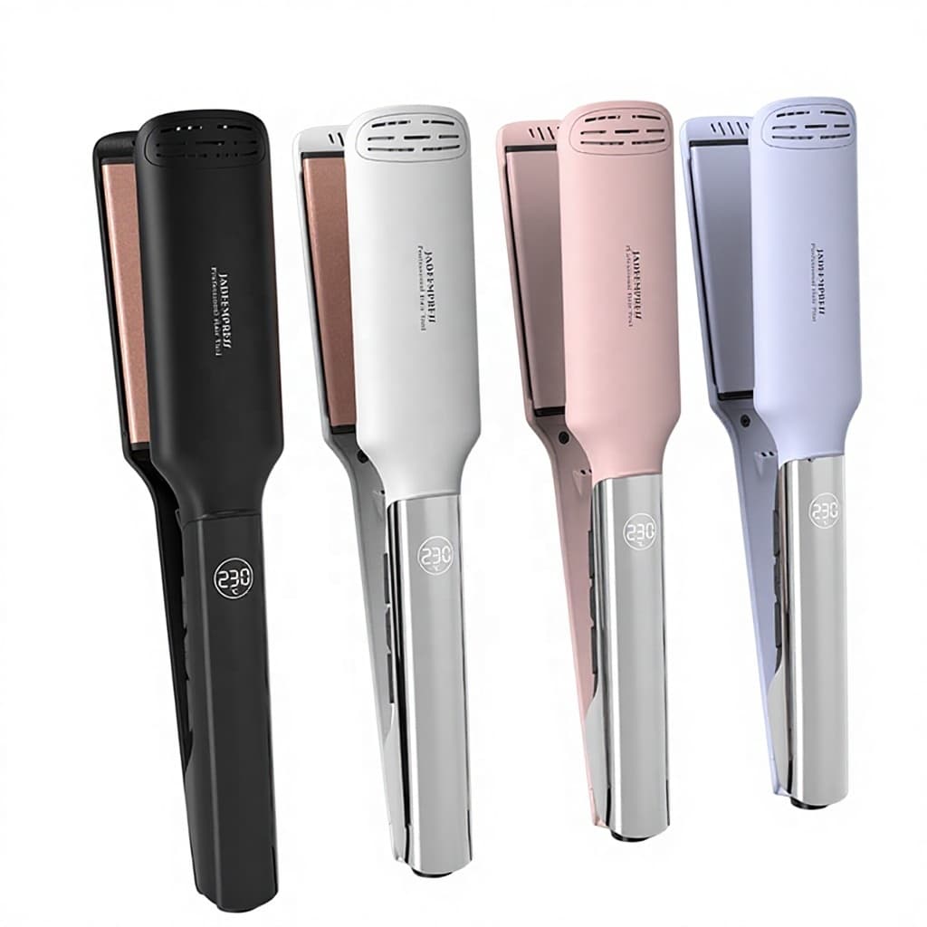 Prancha de Cabelo Profissional de Cerâmica para Mulheres, Estilizador de Cabelo Elétrico com LCD em Titânio para Uso em Casa e Hotel