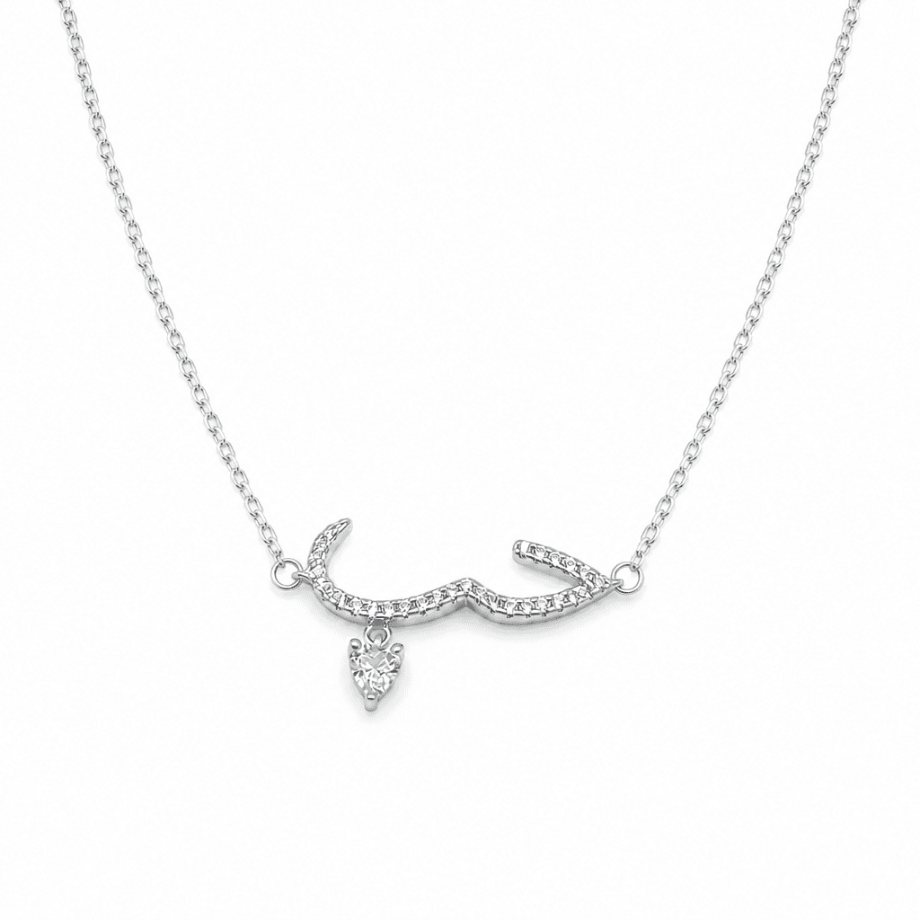 Colar de Prata 925 Kaanjewelry com Design de Onda e Zircônia Cúbica em Forma de Gota, Hipoalergênico e Delicado